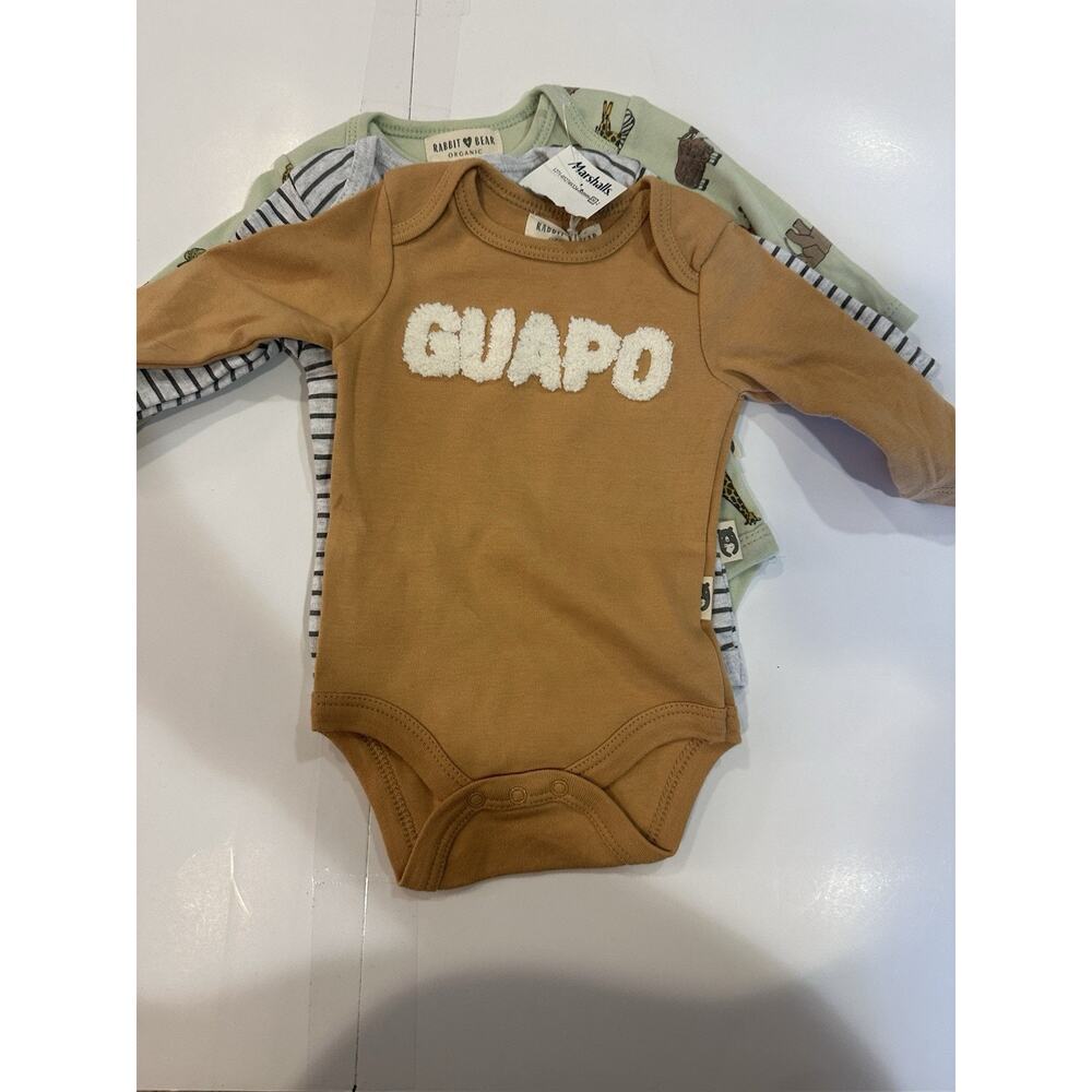 New Rabbit And Bear Baby Jump Suit Set Of 3 Adorable Baby Clothes 0-3 Months
